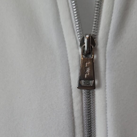 Lauren Active Womens White & Blue Track Jacket XL Cotton Polyester Blend - Picture 8 of 13